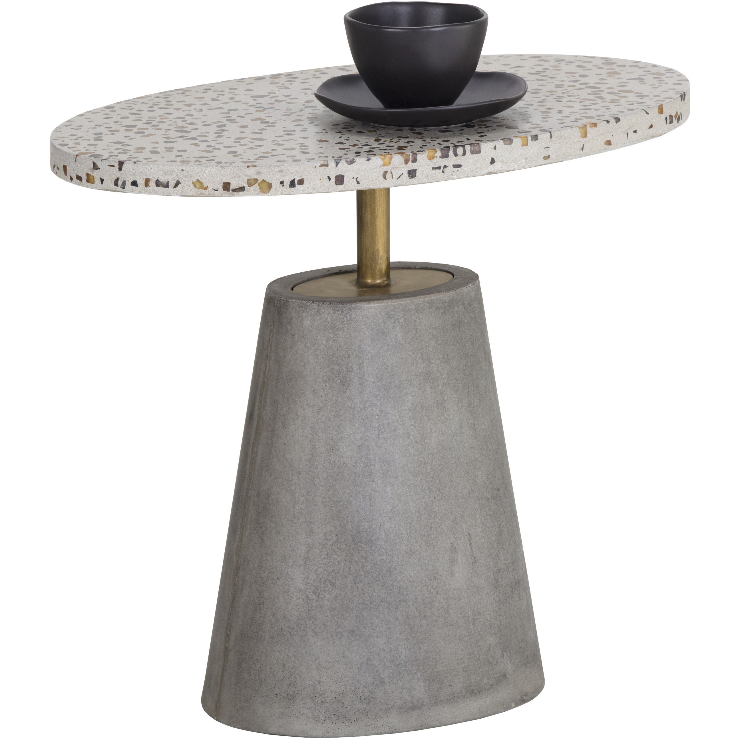Carment 22.75 X 19.5 inch Terrazzo / Grey Side Table
